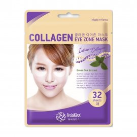 AsiaKiss Collagen Патчи тканевые для области под глазами с коллагеном 32шт 25гр