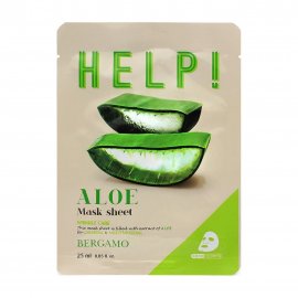 Bergamo Help Mask Маска тканевая для лица с экстрактом алоэ 25мл