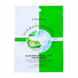 Kormesic Маска тканевая для лица Алоэ и гиалуроновая кислота 25мл