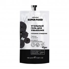 Cafe Mimi Super Food Гель для умывания Угольный Лаванда и Шалфей 100мл