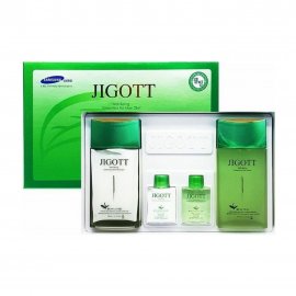 Jigott Набор для мужчин Well-Being GreenTea For Men Тоник 150мл+30мл+Крем 150мл+30мл