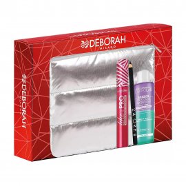 Deborah Набор в косметичке 03 Тушь+Карандаш для век 251+Средство для снятия макияжа+Косметичка