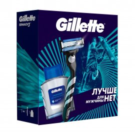 Gillette Men Набор Mach3 Станок с 1 сменной кассетой+Лосьон после бритья Освежающий 50мл