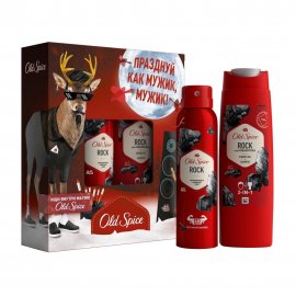 Old Spice Набор Гель для душа Rock With Charcoal 2в1 250мл+Дезодорант-спрей Rock 150мл