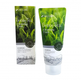 3W Clinic Green Tea Пенка для умывания лица с экстрактом зеленого чая для улучшения тона лица 100мл
