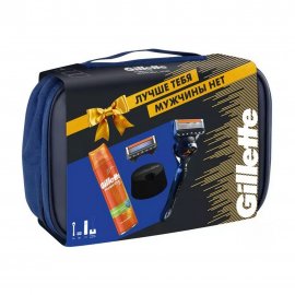 Gillette Men Набор Proglide Станок с 2 сменными кассетами+Гель для бритья+Подставка+Косметичка